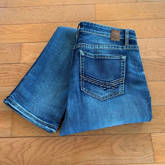 BKE Payton Straight‎ Womens 30 (33x32) Distressed Wash Stretch Faded Jeans GUC - Picture 1 of 10